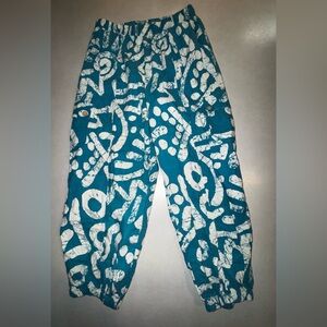 Anthropologie Haute Hippie Boho Gypsie Pants Medium M Blue White